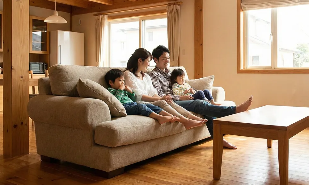 温かみのある家族の空間